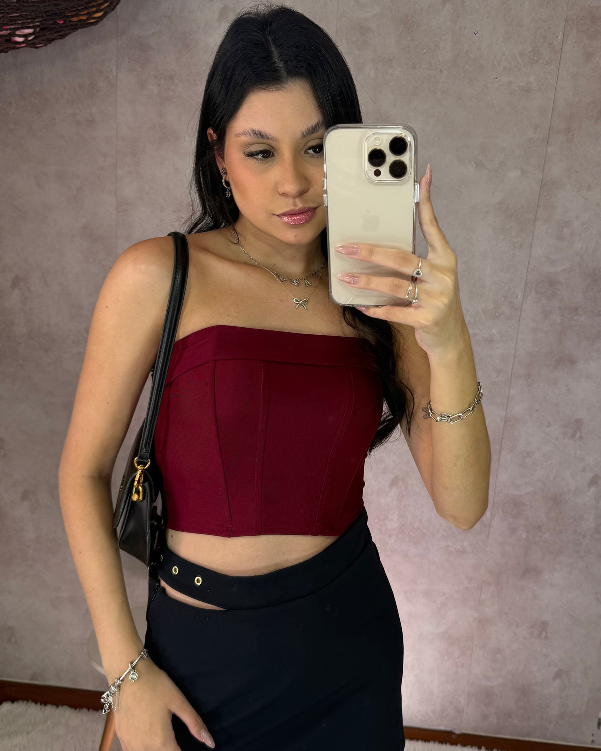 Corset marsala