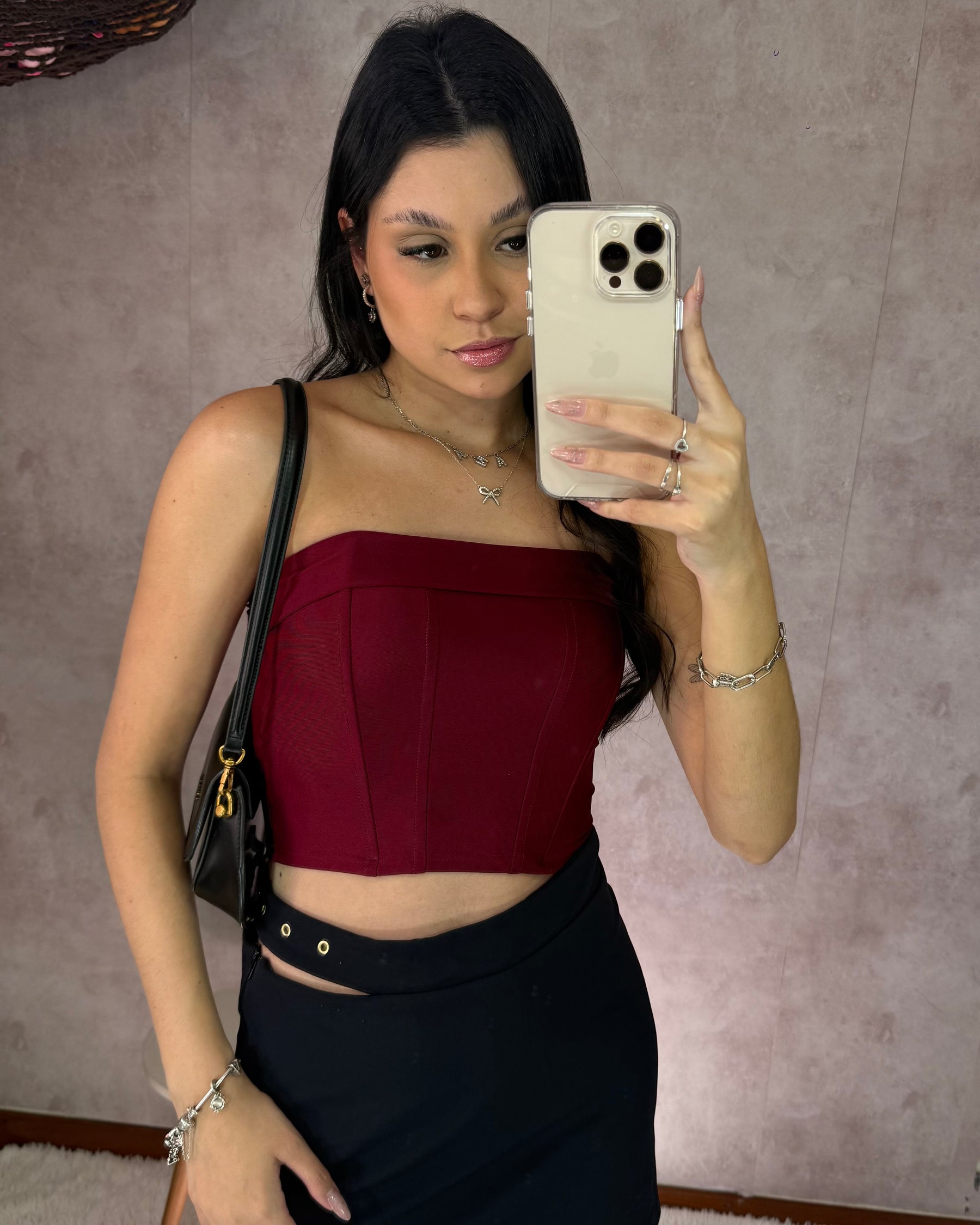 Corset marsala